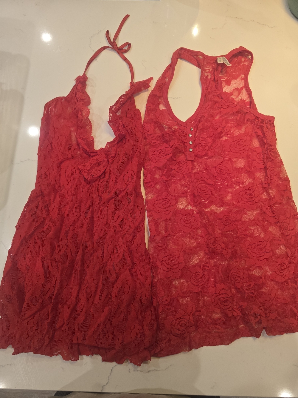 Red Lace Sleep Chemise - Women Intimates & Sleepwear